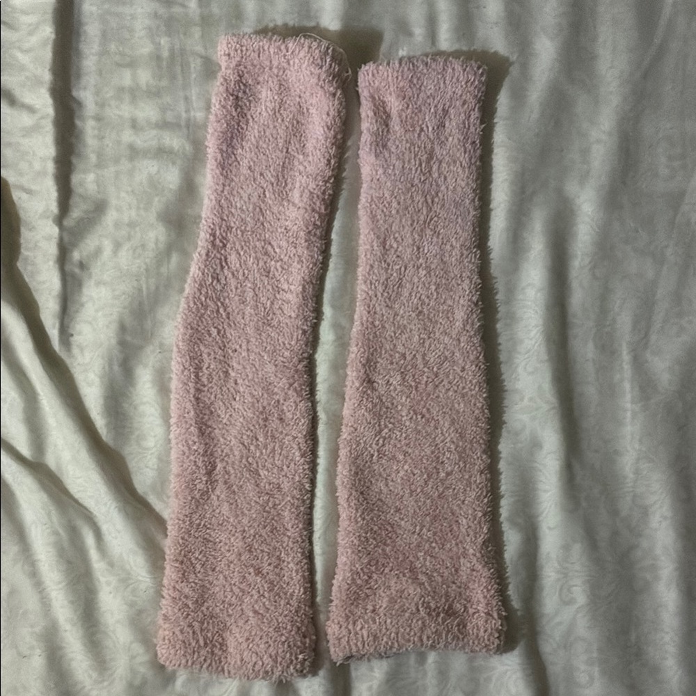 Pink Fuzzy Leg Warmers